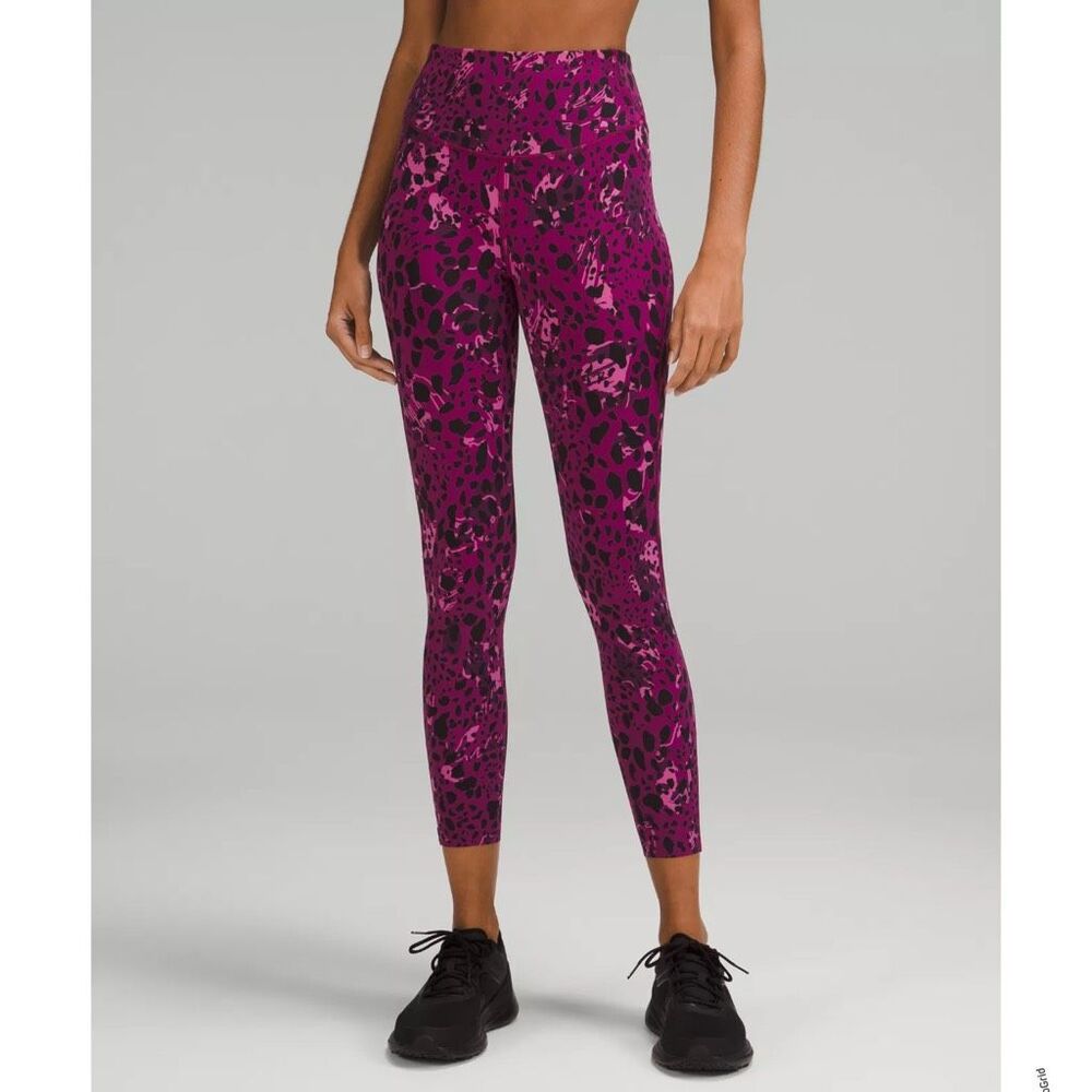 Lululemon Base Pace High Rise Leggings Purple Intertwined Camo 4 Women